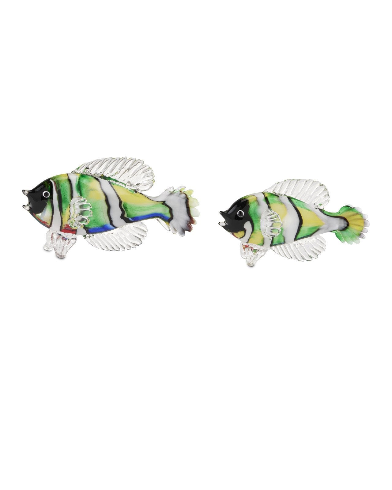 Rialto Green Glass Fish Set of 2
